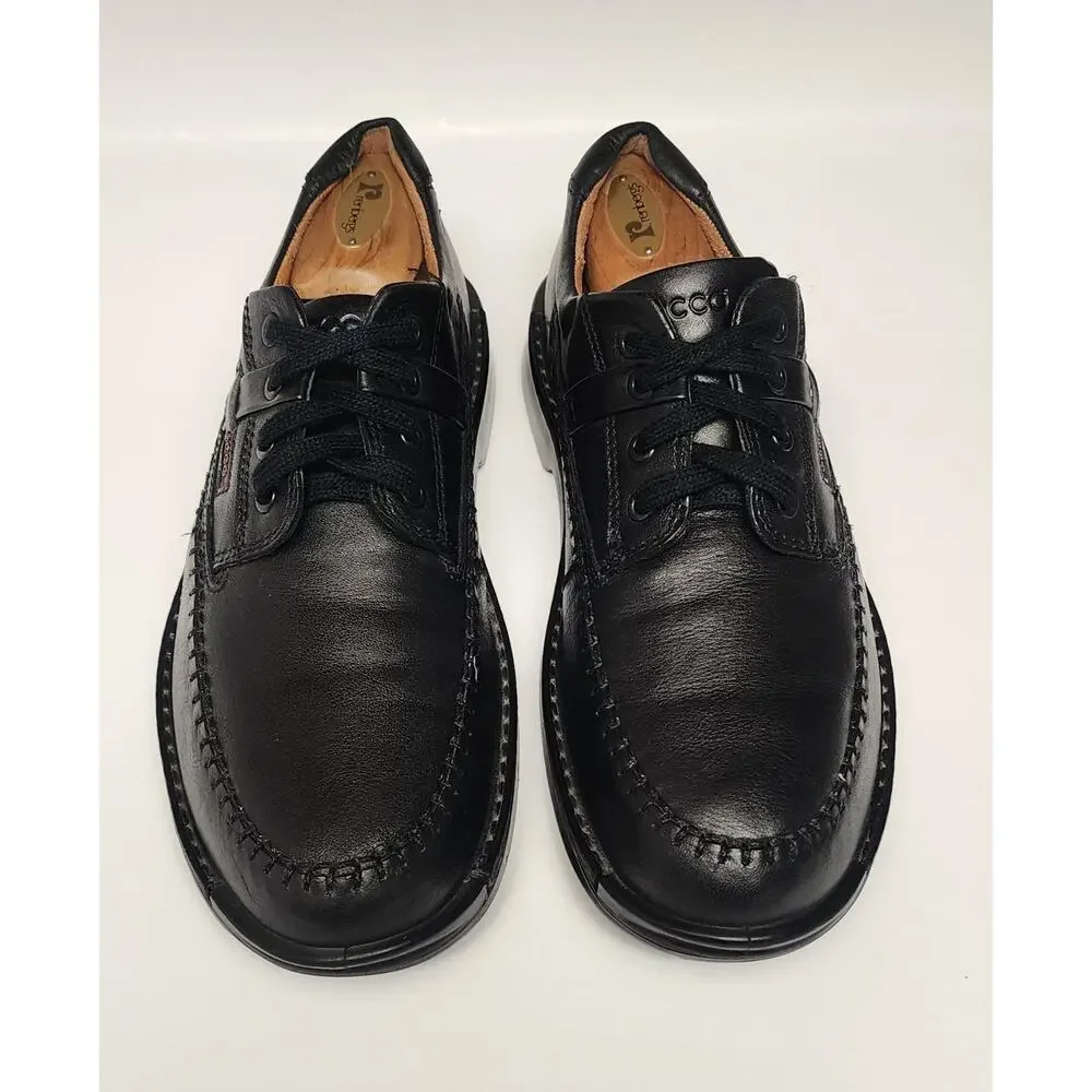 ECCO Men's Seawalker Lace-Up. Black Oxford Shoes Size 43/US 10